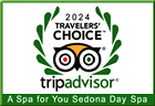A Spa for You is proud to be one of the few Sedona Spas to be awarded TripAdvisor's Travelers' Choice Award for 2024 for its consistent 5 Star Service - Click for A Spa for You TripAdvisor Reviews.